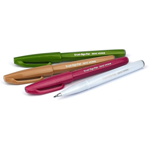 Set 4 Rotuladores Brush Sign Pen Pentel - Imagen 4