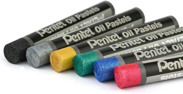 Pentel Oil Pastels 6 Metallic Colours - Imagen 3