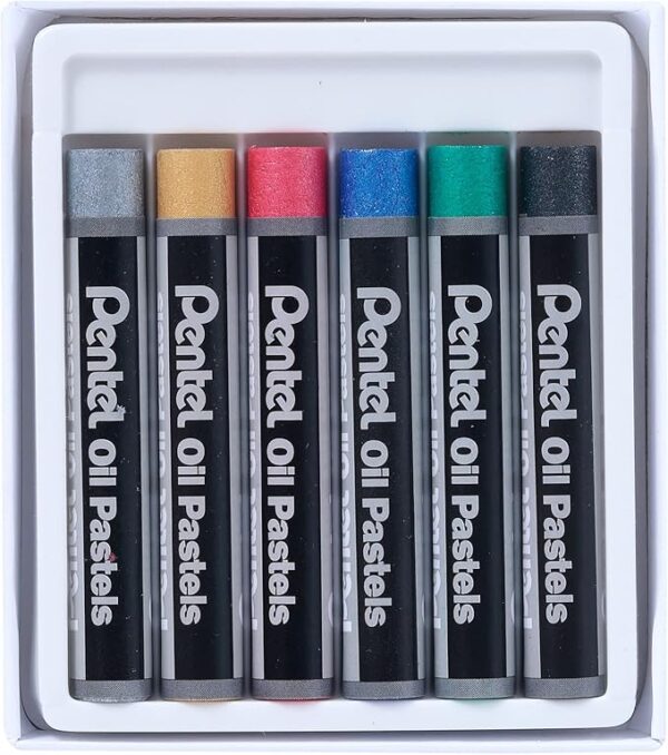 Pentel Oil Pastels 6 Metallic Colours - Imagen 2