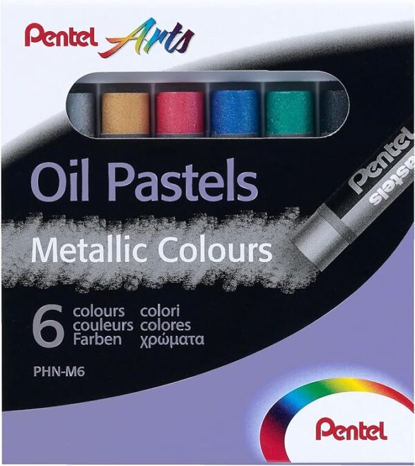 Pentel Oil Pastels 6 Metallic Colours