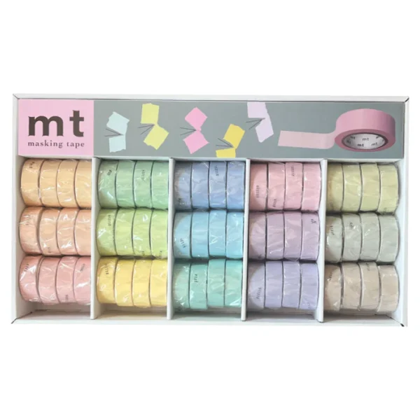 MT KAMOI Paper Adhesive Washi Tape Pastel Colours - Imagen 2