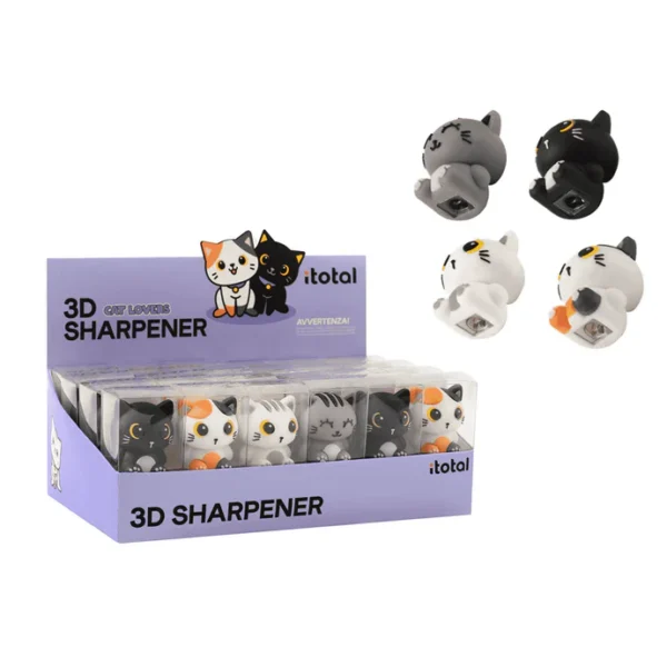 Sacapuntas 3D Cats Itotal