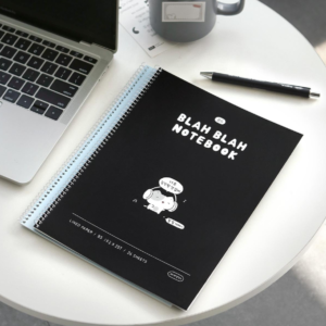 Blah Blah Notebook Line 04 Black
