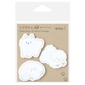 Sticky Notes Point White Dog